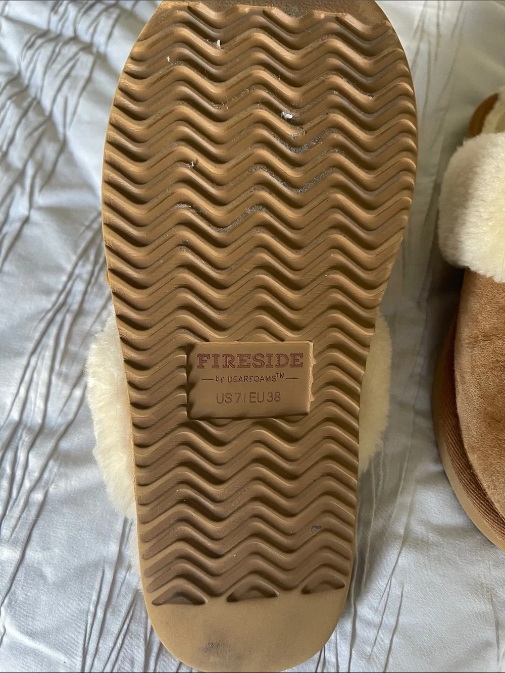 Kids Cozy Slip-On Shearling Slippers - Chestnut